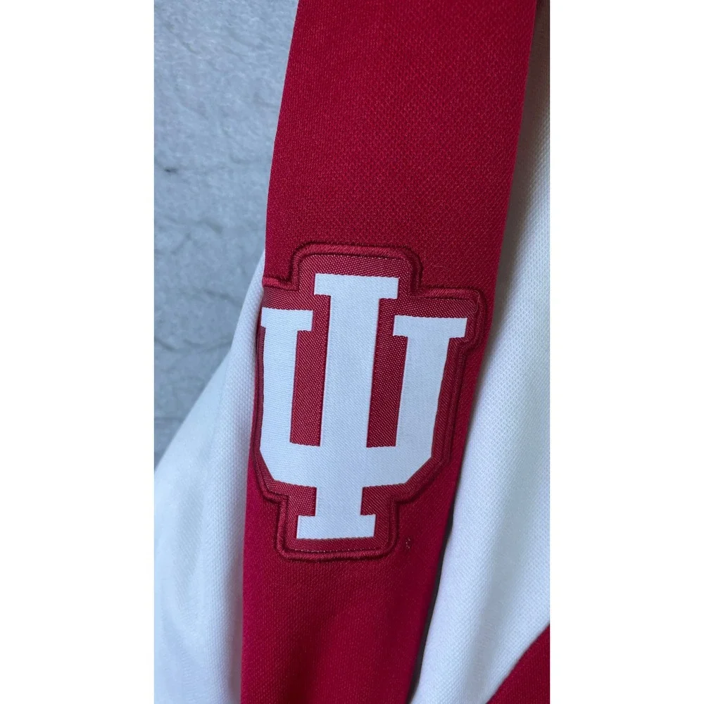 Adidas Track Jacket Mens Small Red Excellent Indiana Hoosiers Climawarm Zip